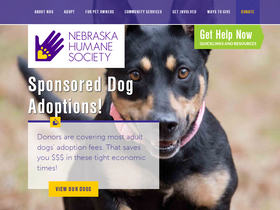 'nehumanesociety.org' screenshot