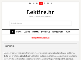 'lektire.hr' screenshot