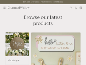 charmedwillow.com homepage screenshot