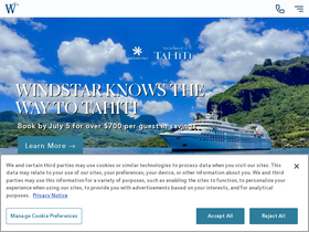 'windstarcruises.com' screenshot