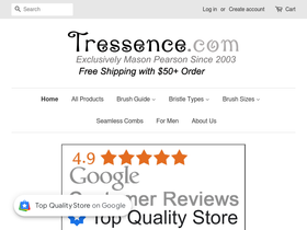 Tressence homepage screenshot