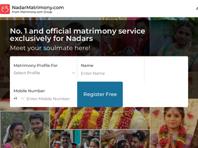 'nadarmatrimony.com' screenshot