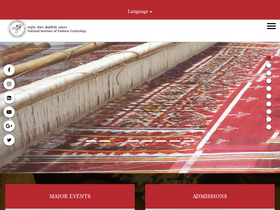 'nift.ac.in' screenshot