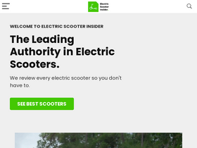'electricscooterinsider.com' screenshot