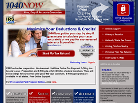 '1040now.net' screenshot