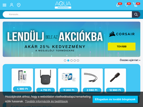 'aqua.hu' screenshot