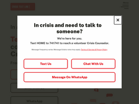 'crisistextline.org' screenshot