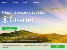 'fatsecret.pt' screenshot