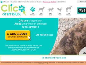 'clicanimaux.com' screenshot