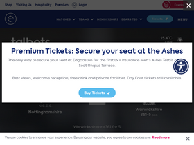 'edgbaston.com' screenshot