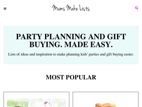 'mumsmakelists.com' screenshot