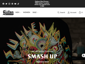 'sullenclothing.com' screenshot