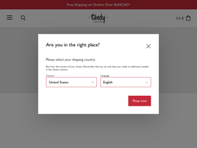 'tandyleather.ca' screenshot