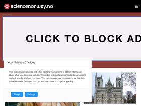'sciencenorway.no' screenshot