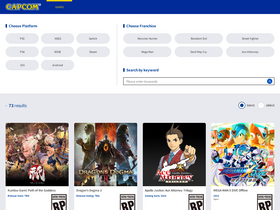 'capcom-games.com' screenshot