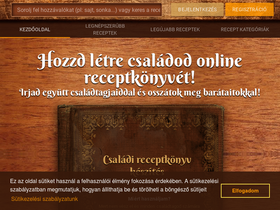 'csaladireceptkonyv.hu' screenshot