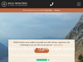'wildfrontierstravel.com' screenshot