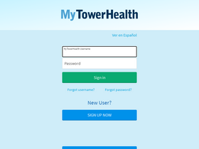 'mytowerhealth.org' screenshot