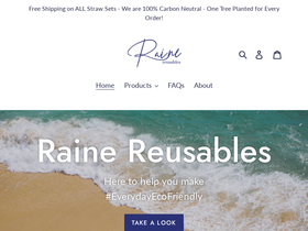 rainreusables.com homepage screenshot