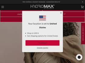 ca.officialhydromaxpump.com homepage screenshot