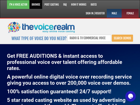 'thevoicerealm.com' screenshot