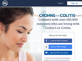 'mycrohnsandcolitisteam.com' screenshot