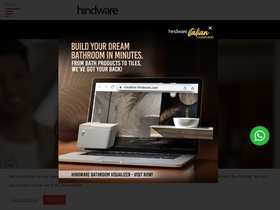 'hindware.com' screenshot