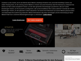 'sharkclean.de' screenshot