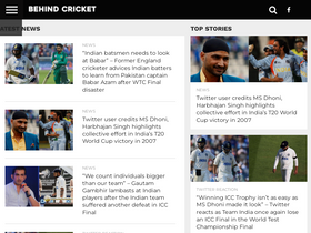 'behindcricket.com' screenshot