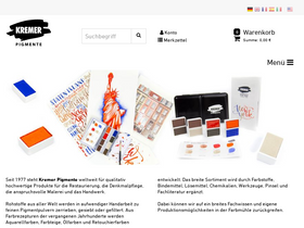 'kremer-pigmente.com' screenshot
