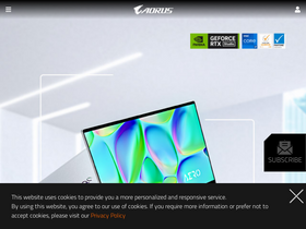 'aorus.com' screenshot