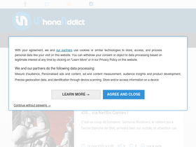 'iphoneaddict.fr' screenshot