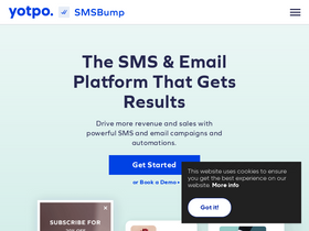 'smsbump.com' screenshot