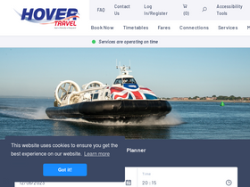 'hovertravel.co.uk' screenshot