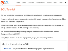 'sqltutorial.org' screenshot