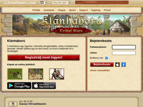 'klanhaboru.hu' screenshot