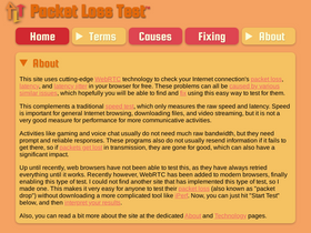 'packetlosstest.com' screenshot