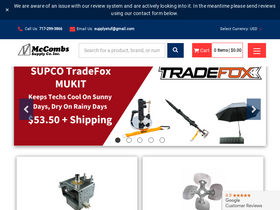 'mccombssupply.com' screenshot