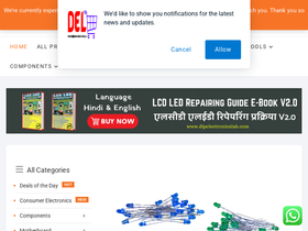 'dipelectronicslabshop.in' screenshot