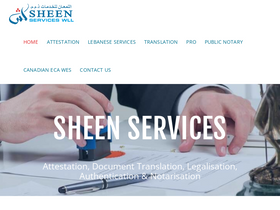 'sheenservices.com' screenshot