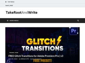 'takerootandwrite.com' screenshot