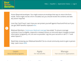 'yourtexasbenefits.com' screenshot