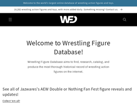 'wrestlingfiguredatabase.com' screenshot