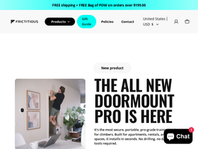 'frictitiousclimbing.com' screenshot