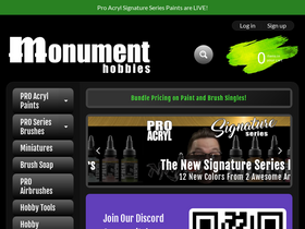 'monumenthobbies.com' screenshot
