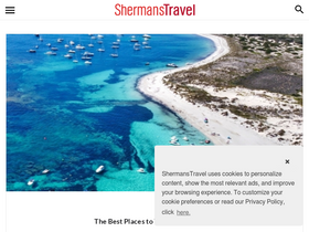 'shermanstravel.com' screenshot
