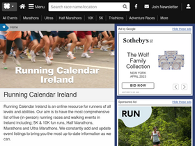 'runningcalendar.ie' screenshot