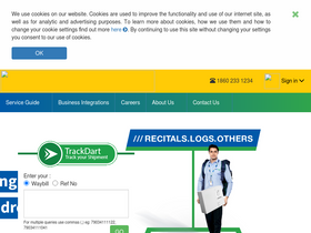 'bluedart.com' screenshot