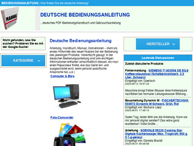 'de-bedienungsanleitung.de' screenshot