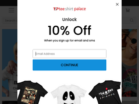 'teeshirtpalace.com' screenshot